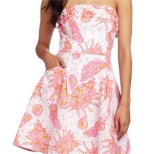 Lilly Pulitzer Ferra strapless dress Conched Out 2